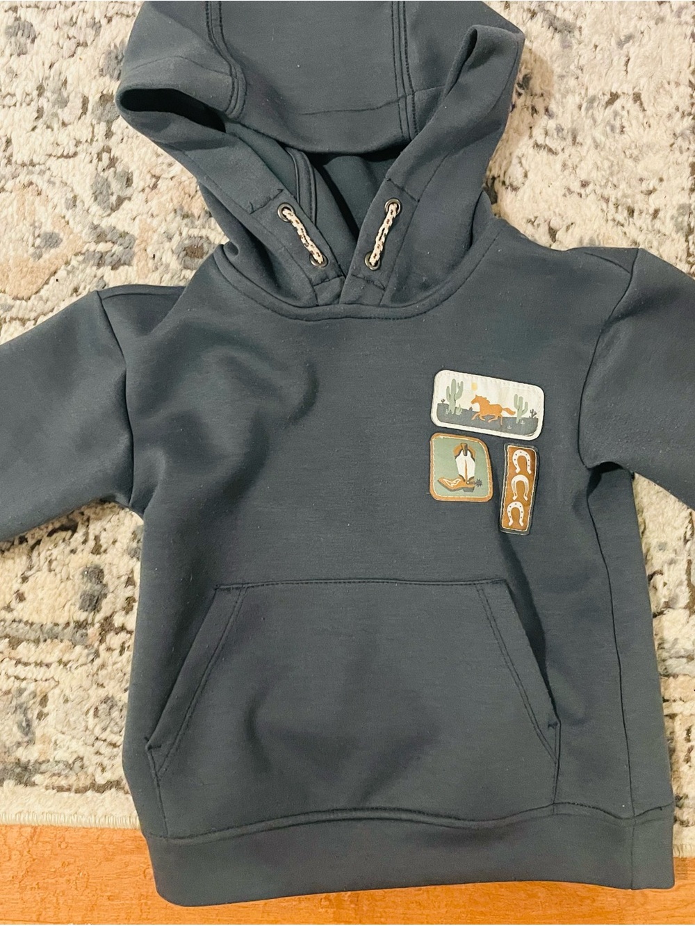 Tommy Bahama Kids Navy Hoodie with Desert Patch Details cowboy western